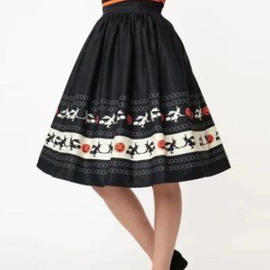 Unique Vintage Womens Medium Halloween Skirt